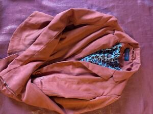 Look Jacket Womens Red Single Button Blazer Leopard Lined Tailored Casual Retro